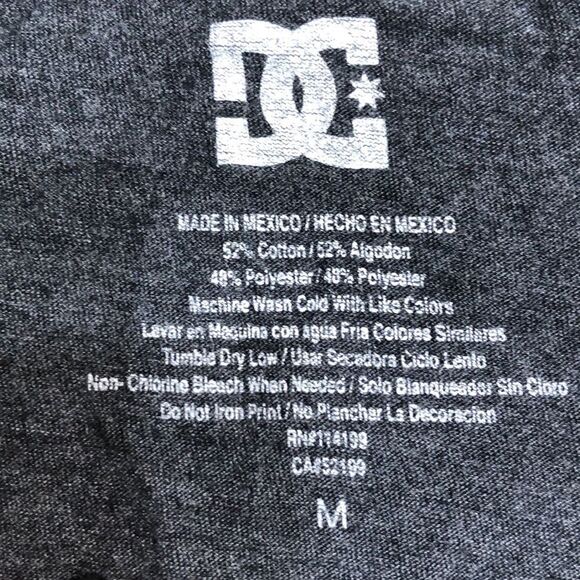DC ⭐️ Tee Unisex Medium EUC DARK GRAY - Picture 3 of 5